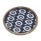 Transpac 12 in Black Mango Ikat Tray Decorative Spring Tray and Platter Made of Mango Wood